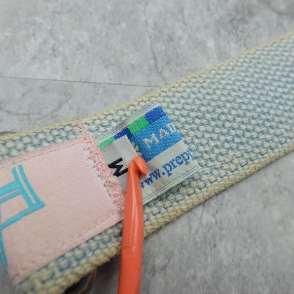 Preppy Belt Womens Size Medium Metal D Ring Buckle Porch Chair Canvas Webbed Y2K - Picture 11 of 16